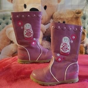Size 7 Grosby Pink Boot, Zip Up